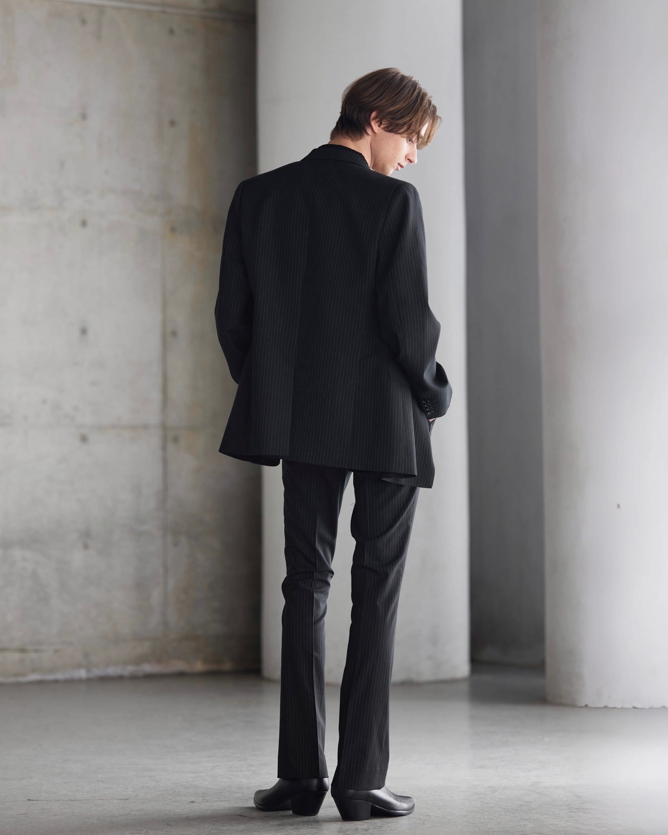 Double Breasted Striped Wool Jacket” – PANERO