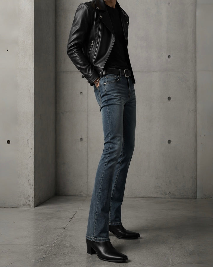 "Flare Denim Pants" Desert Blue 