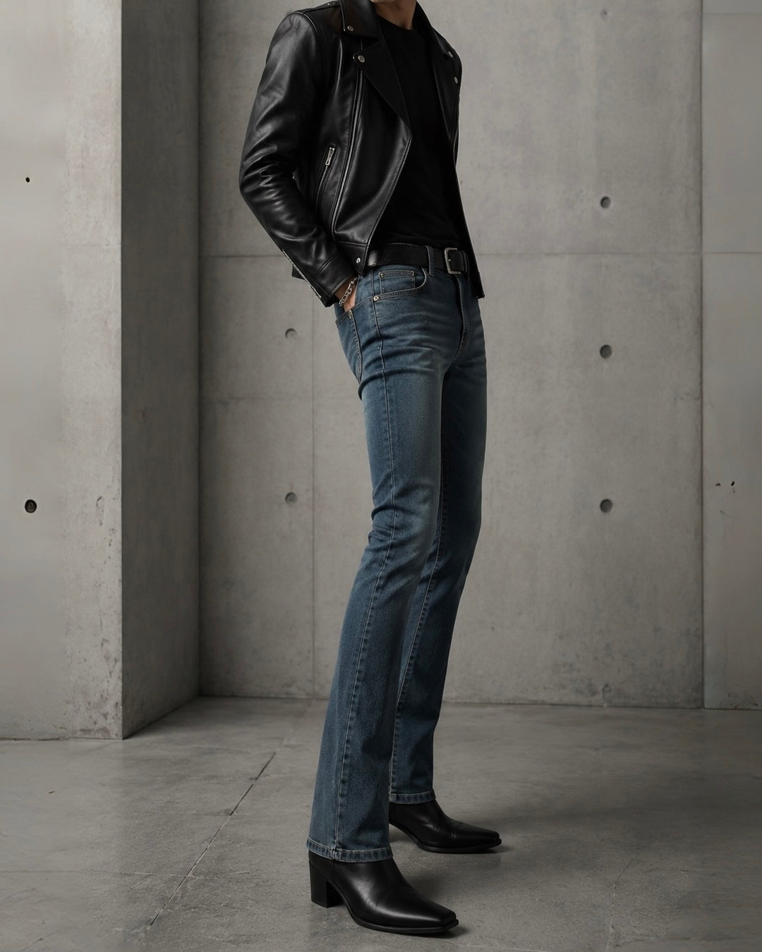 "Flare Denim Pants" Desert Blue