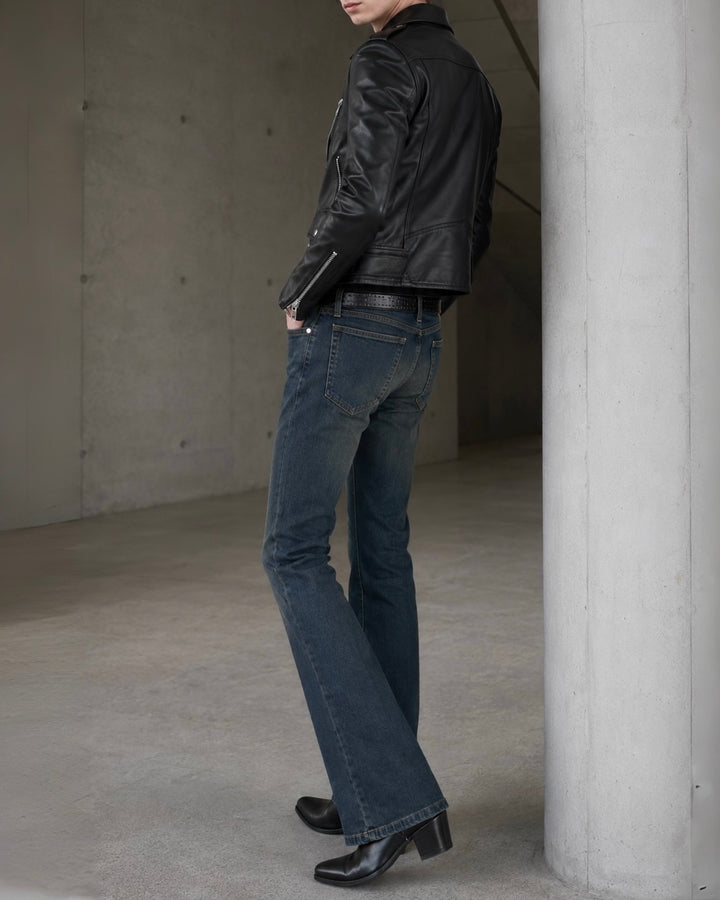 "Flare Denim Pants" Desert Blue