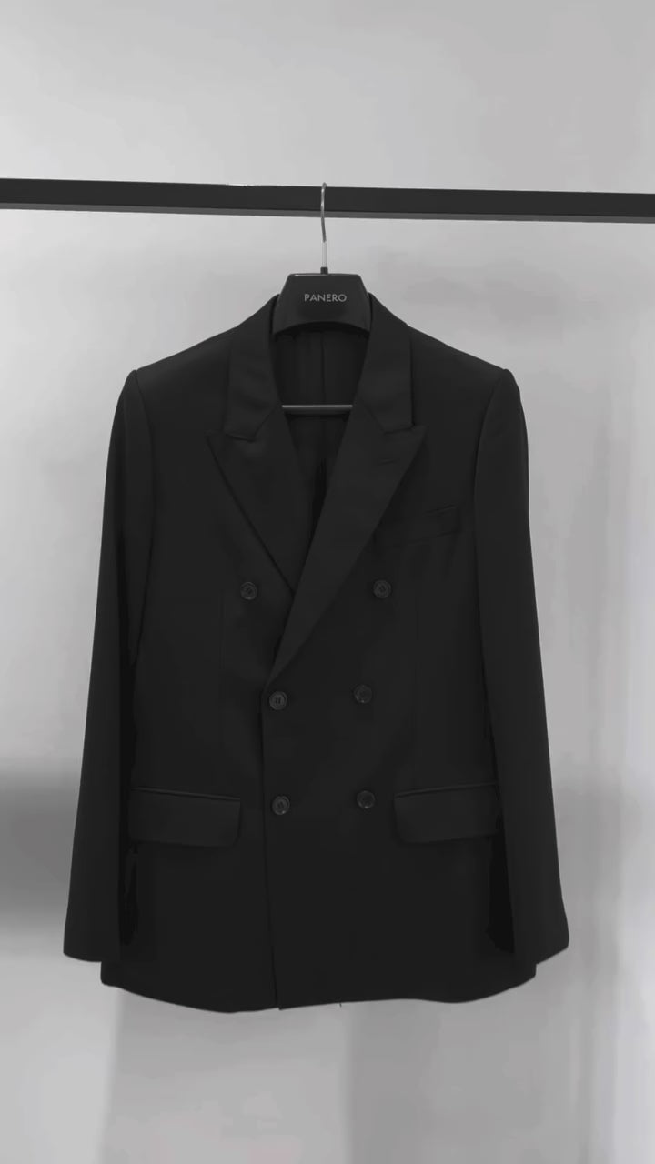 “Double Breasted Wool Jacket”