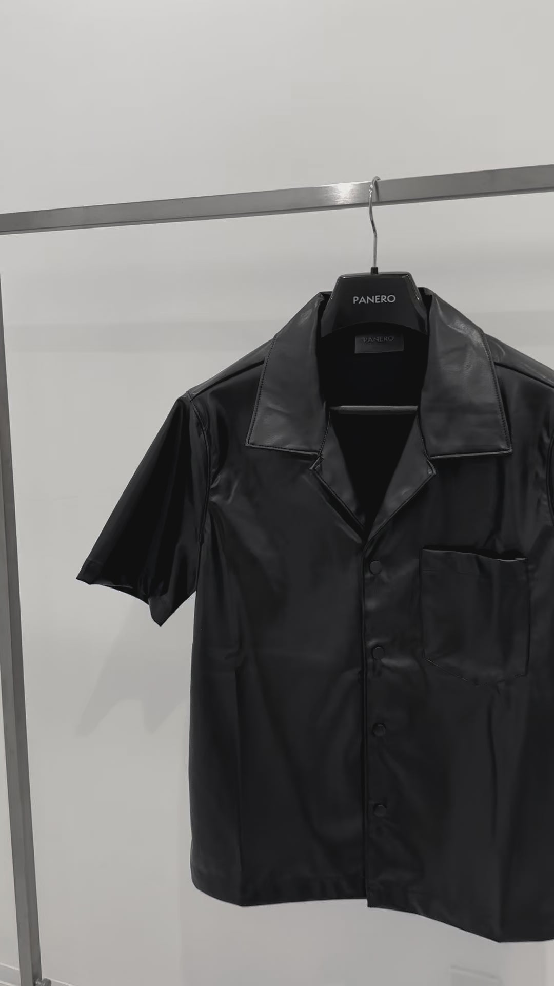 "Leather Short Sleeve Shirt"