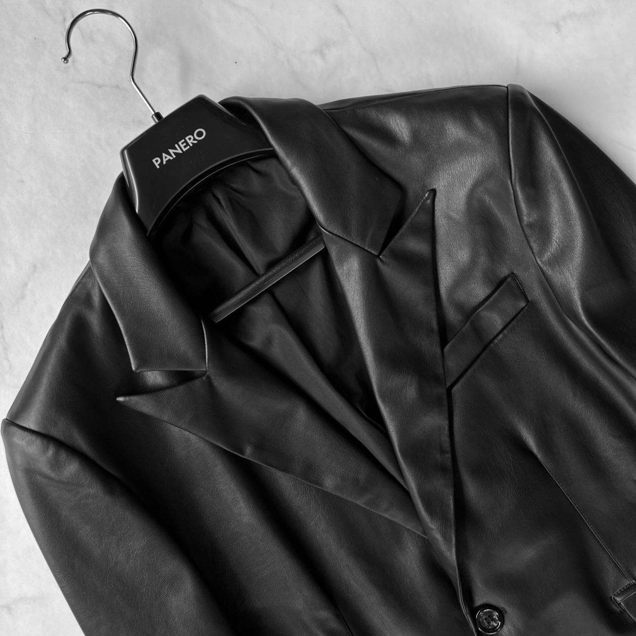 Leather Long Coat” – PANERO