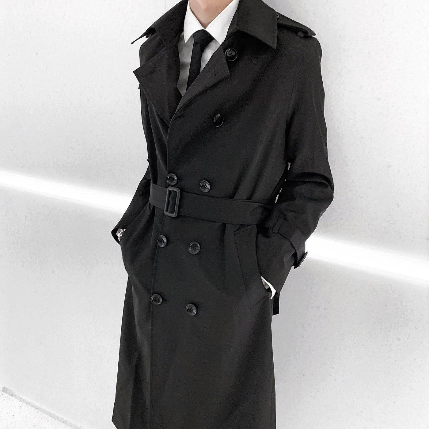【即納】"trench coat"（ブラック）
