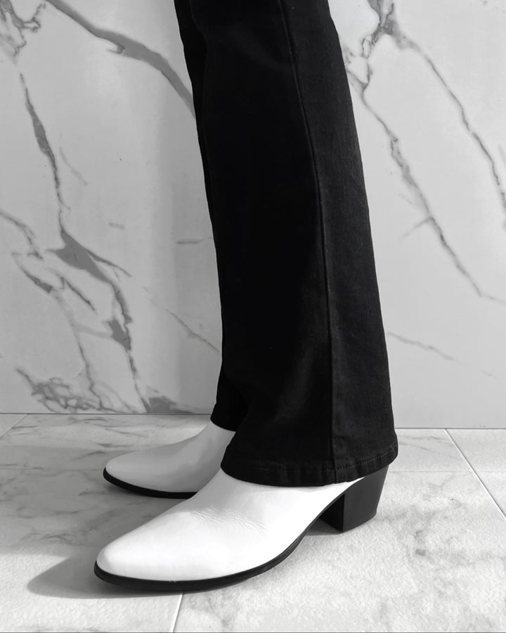 "Classic" 60mm heel boots WHITE