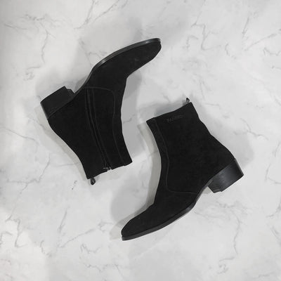 40mm heel boots “Suede”（ブラック）