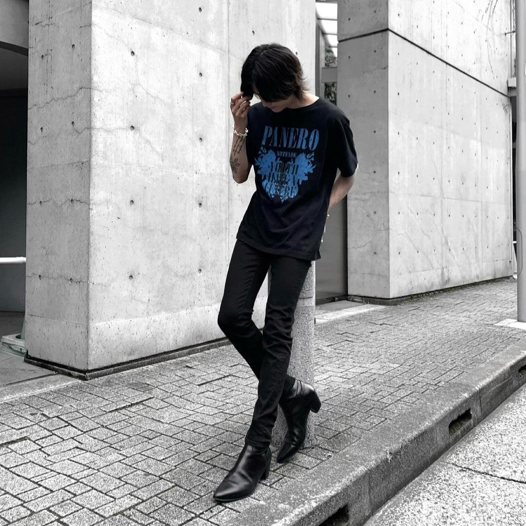 "Notfade Group"티셔츠 (Black X Blue)