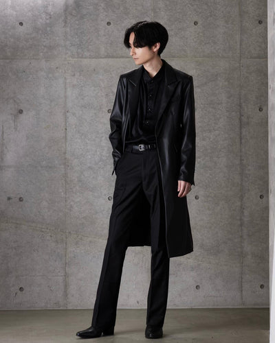 [Instant delivery] “Leather Long Coat”