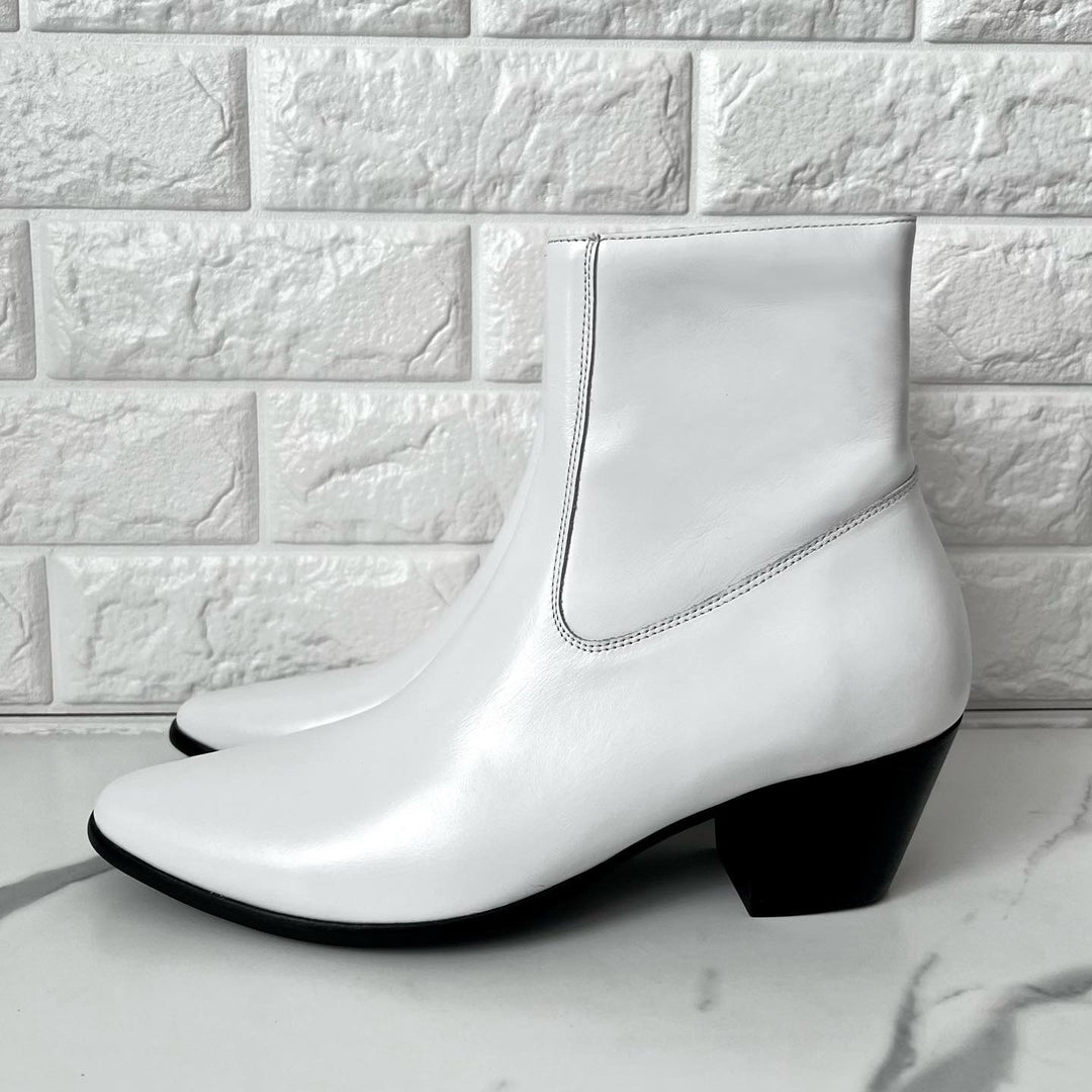 "Classic" 60mm Heel Boots White
