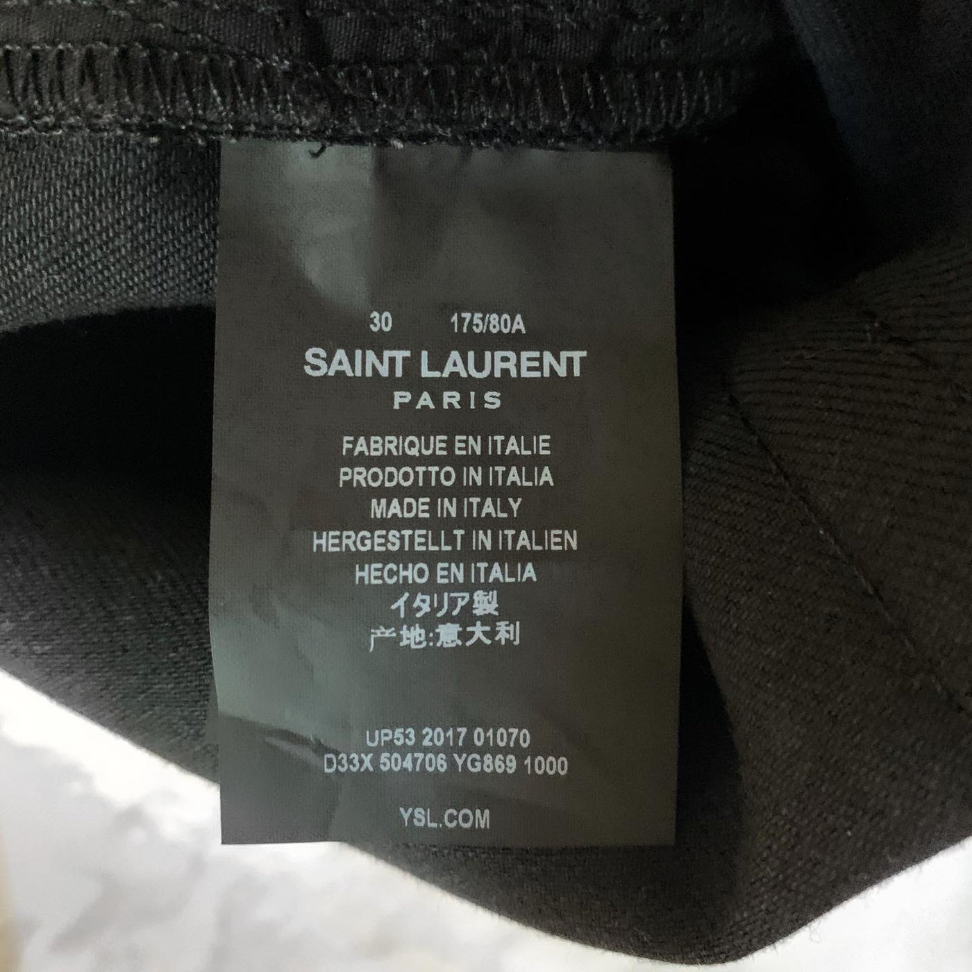 サンローランパリ/SAINT LAURENT PARIS 18SS スキニーデニムパンツ