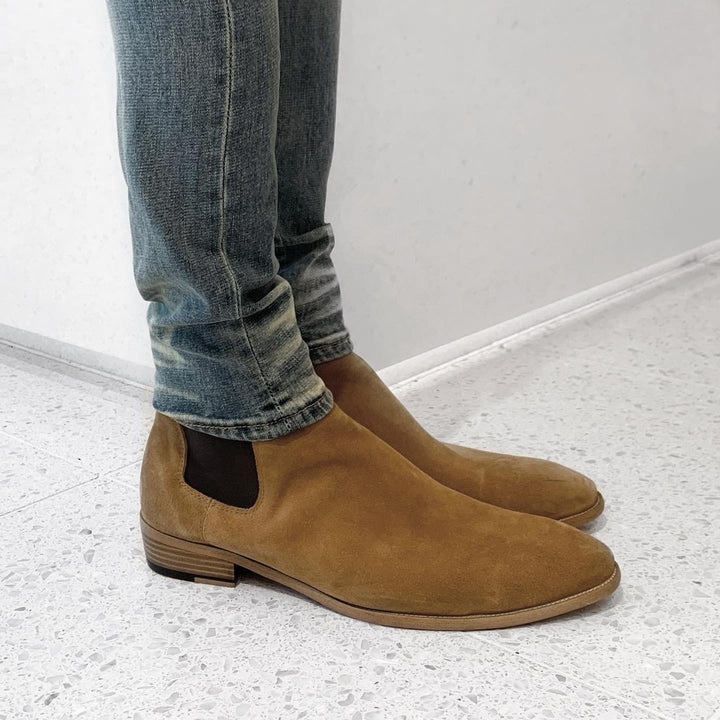 "SUEDE SIDE GORE BOOTS" (Brown)