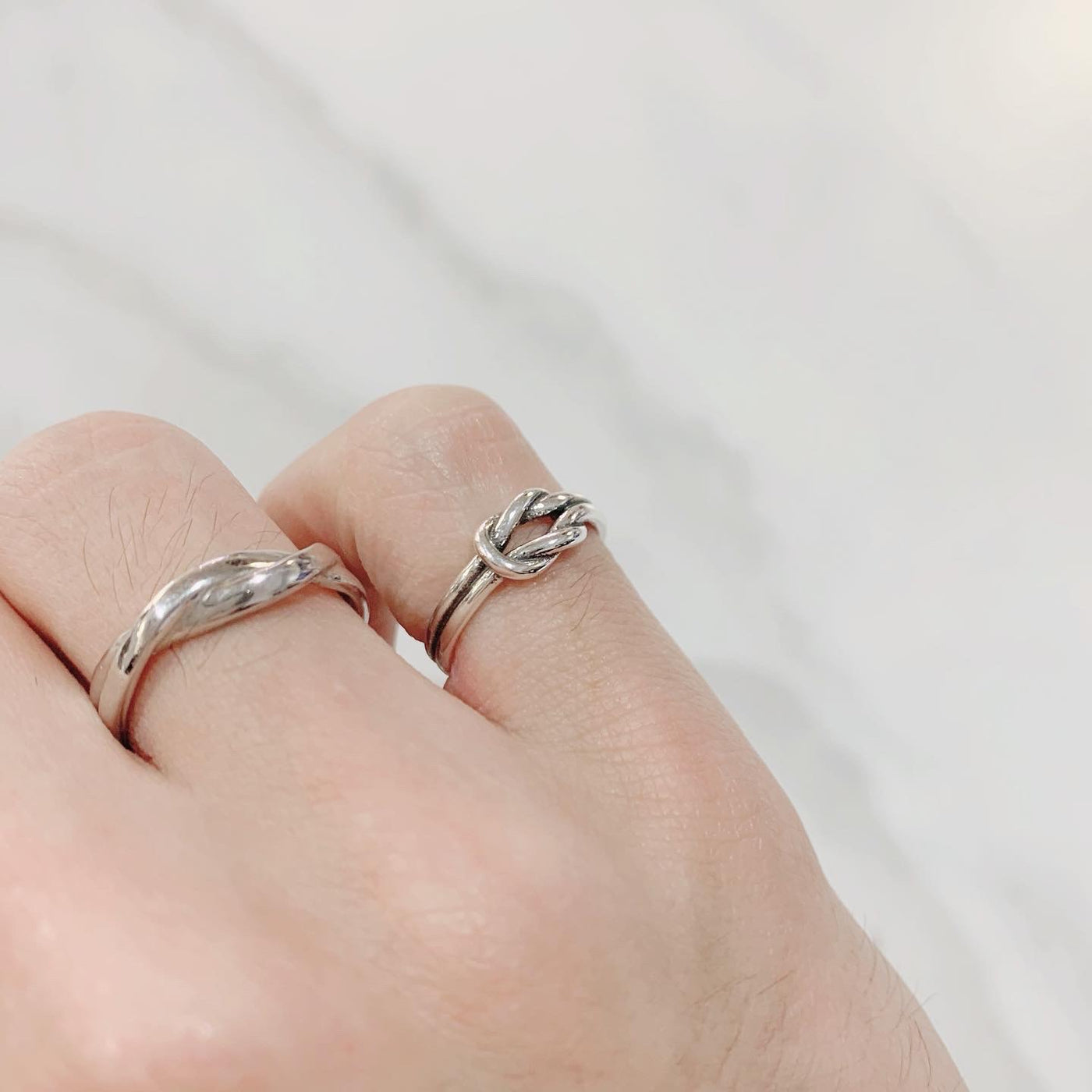 “Double knot” silver 925 ring