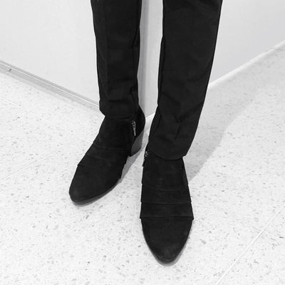 [Instant delivery] 60mm heel Suede shoes (suede black)