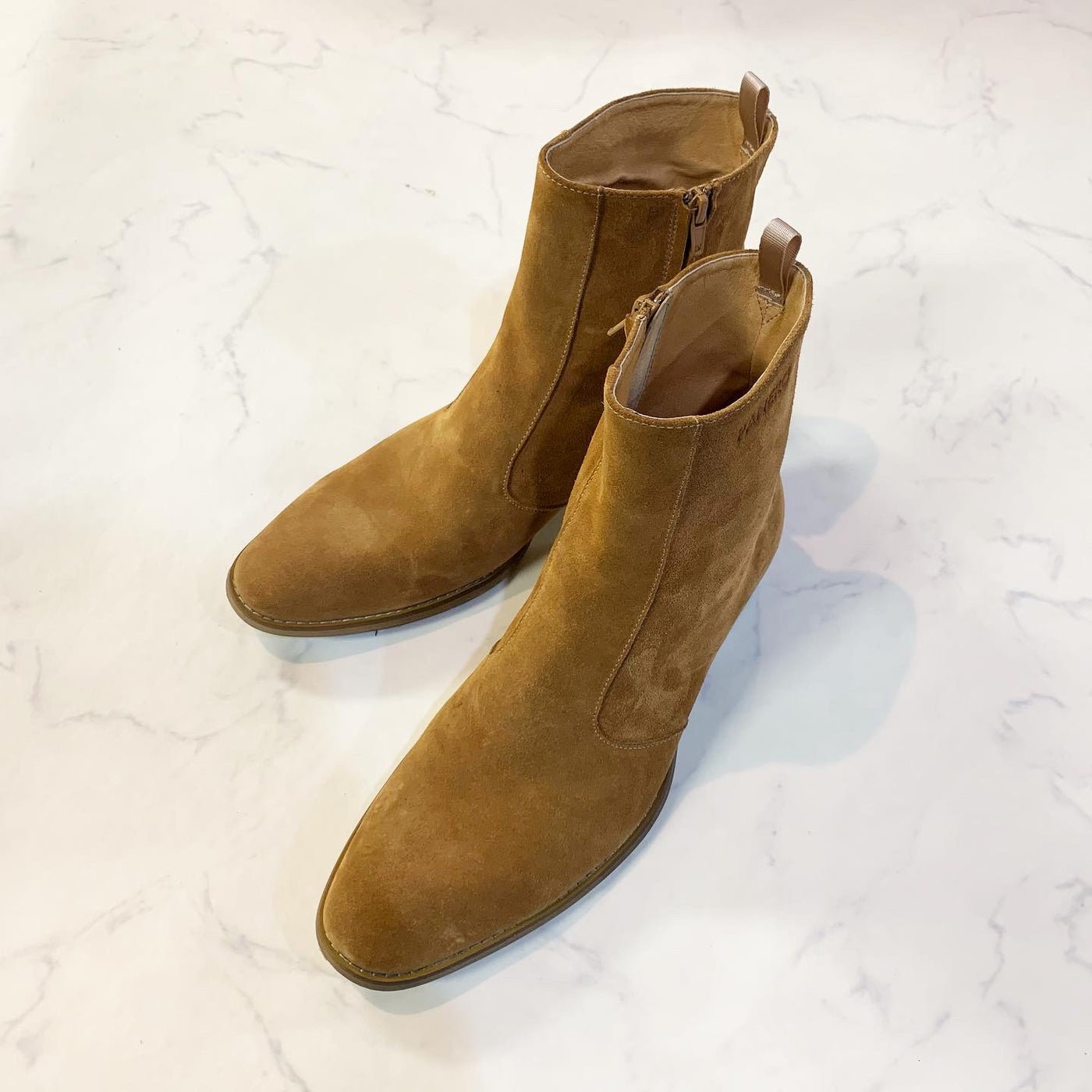 40mm heel boots “Suede”（ブラウン）