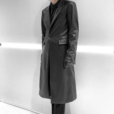 [Instant delivery] “Leather Long Coat”