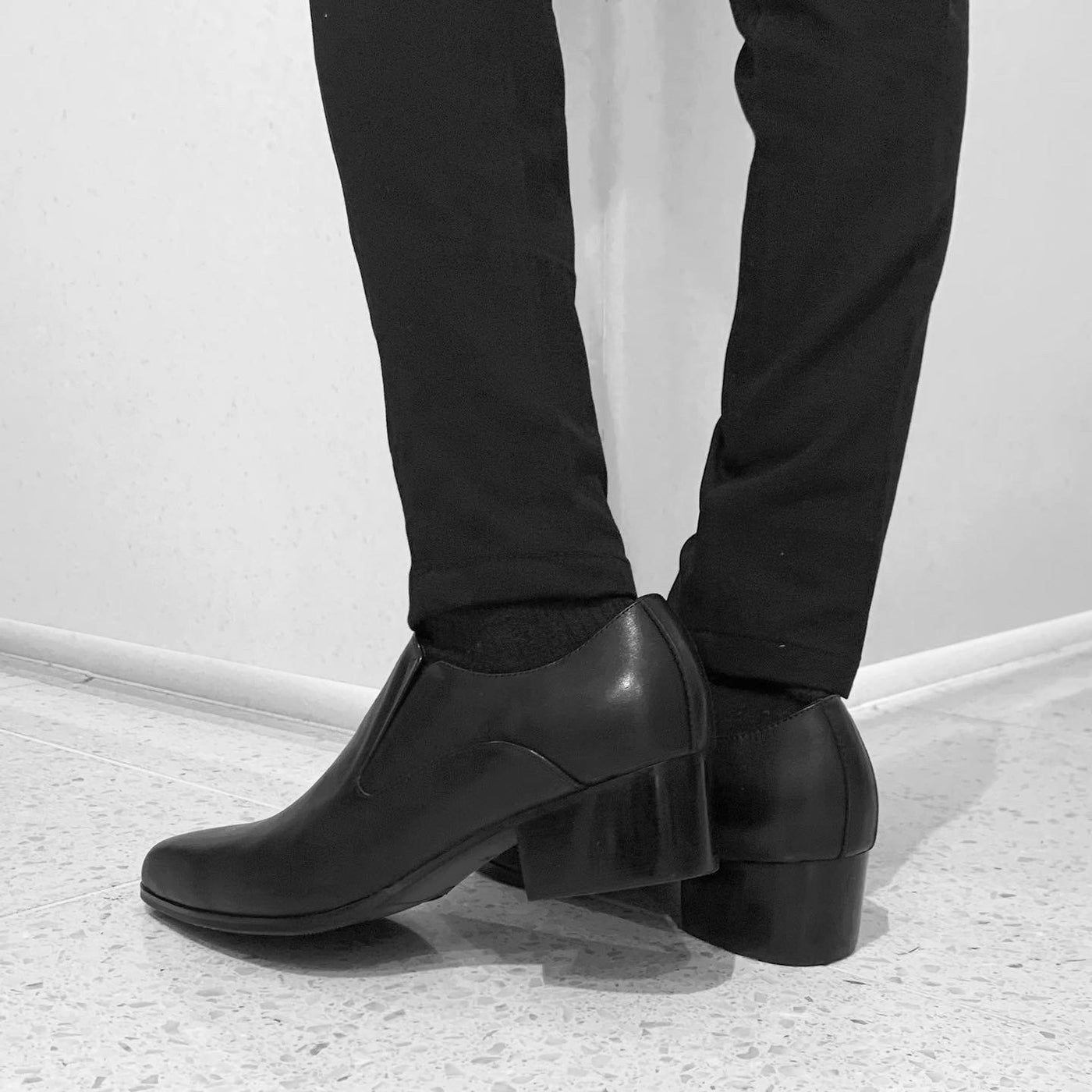 【即納】Side-zip leather shoes "Slit"