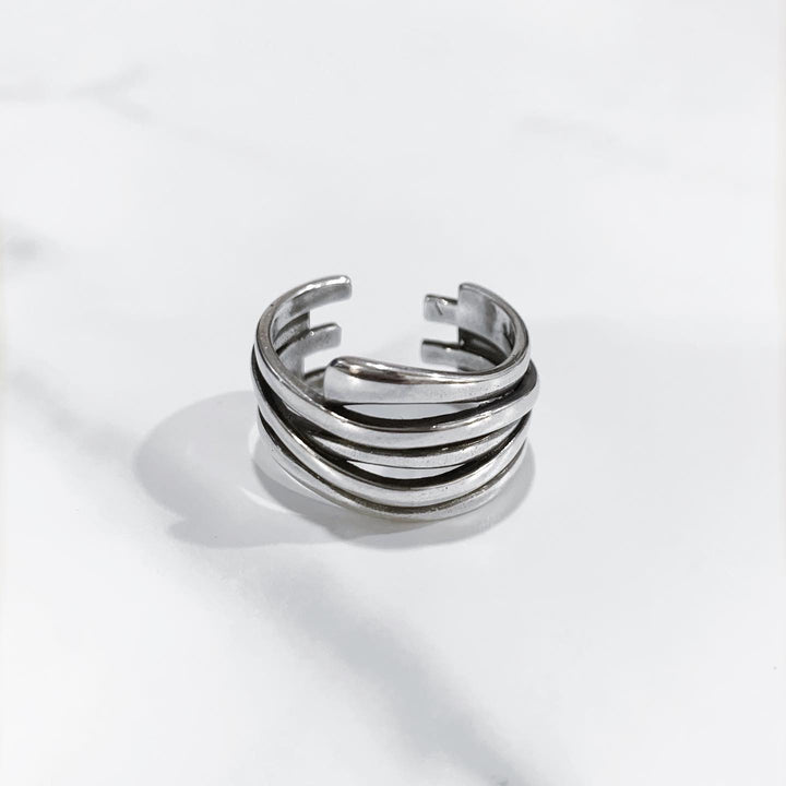 "Wire Spiral" Silver Ring