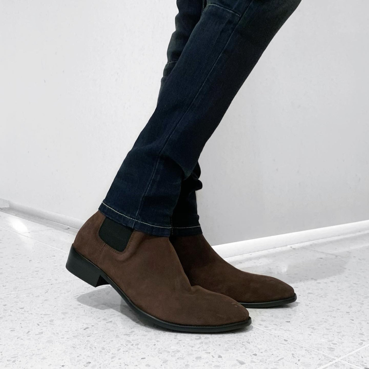 PANERO"Suede side gore boots"Suede side gore boots (dark brown)
