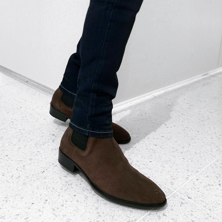 "Suede side gore boots"（dark brown）