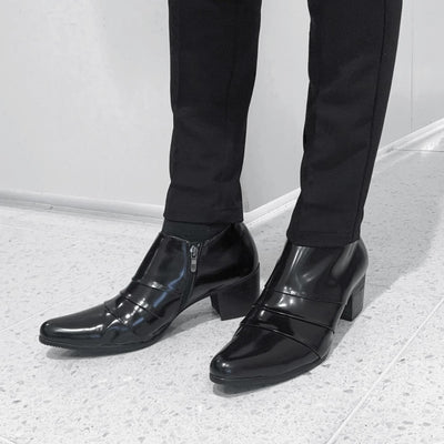 【即納】60mm heel leather shoes (レザーブラック)