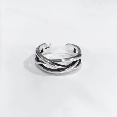 【즉납】"thin mesh" silver ring