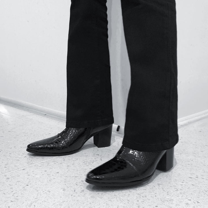 "Croco" 60mm heel boots