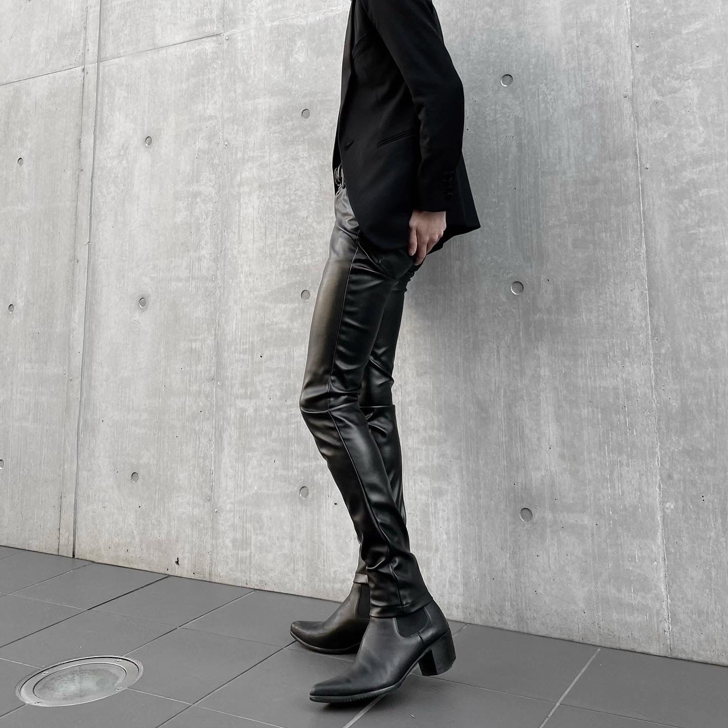 Leather skinny