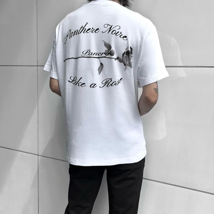 “玫瑰拱徽标T恤”（白色）
