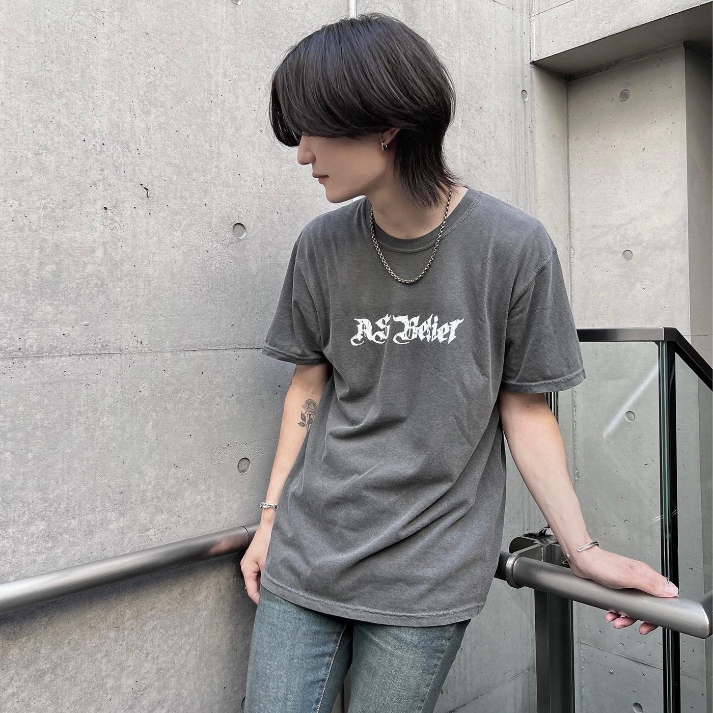 [Instant delivery]"Not fade Grange"T-shirt (black)