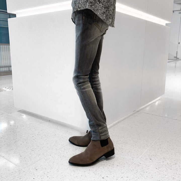 “Premium” Skinny Denim Pants Gray