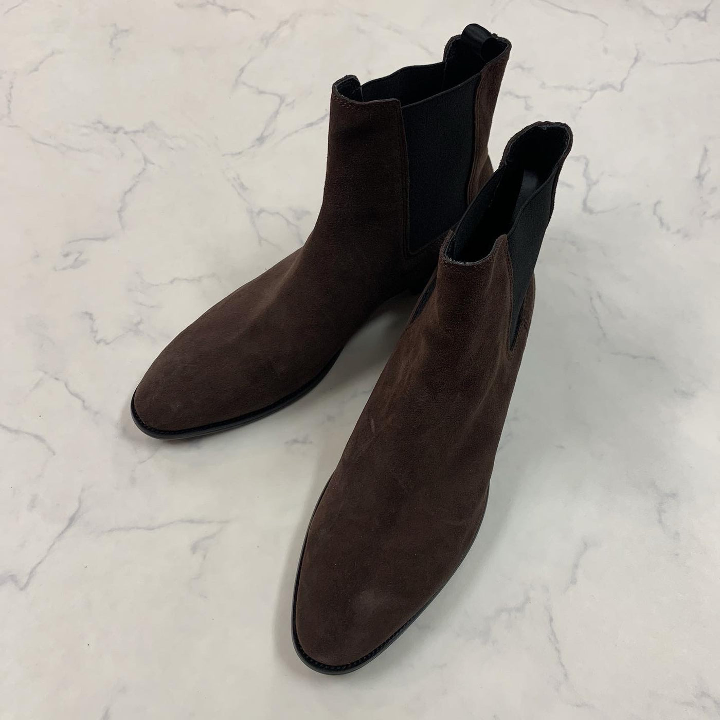 "Suede side gore boots"（ダークブラウン）
