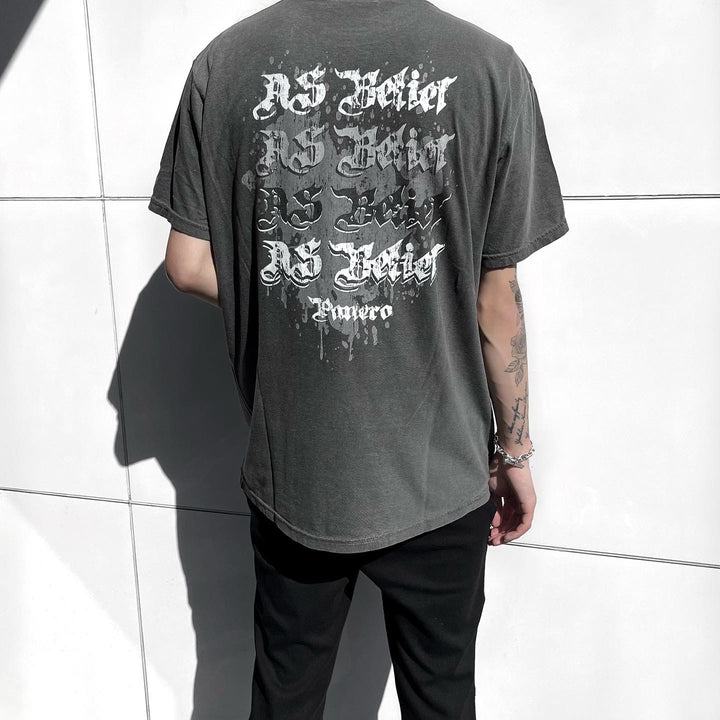 "Metal logo grunge T-shirt”