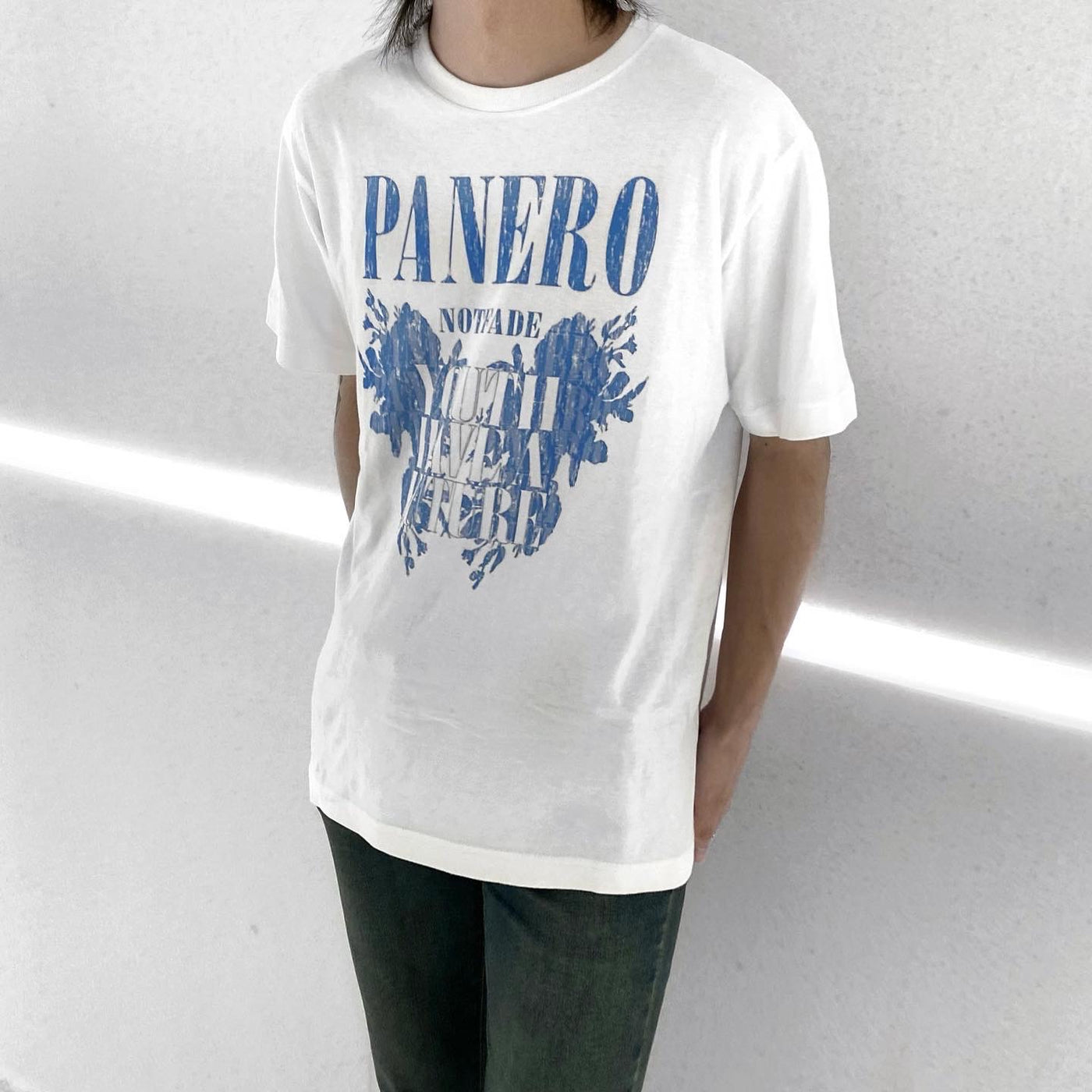 【即納】"Notfade Grunge" T-shirt （ホワイト×ブルー）