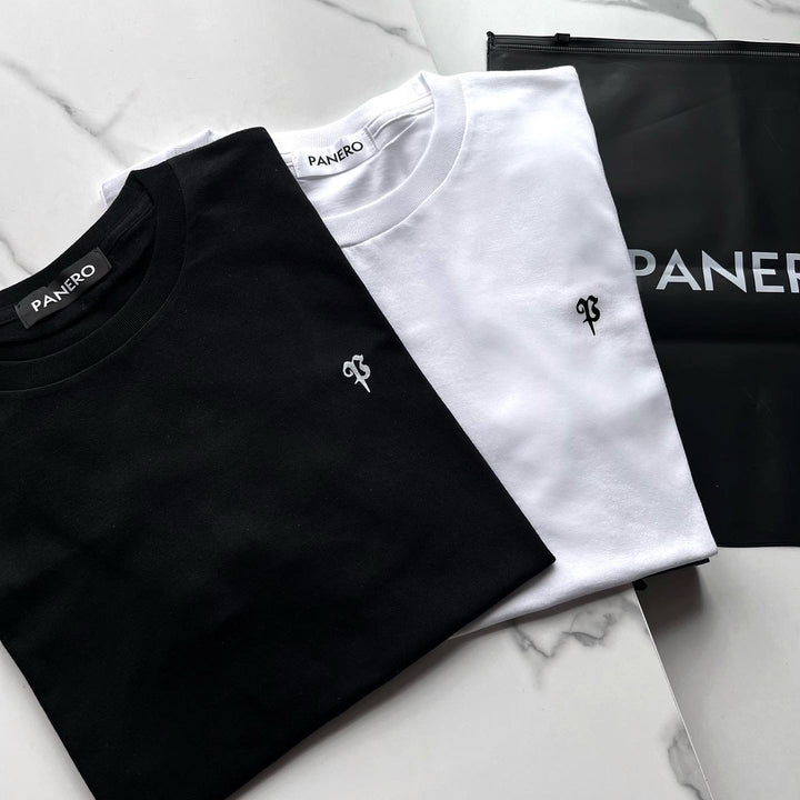 "2Set Pack T-Shirt" Black & White
