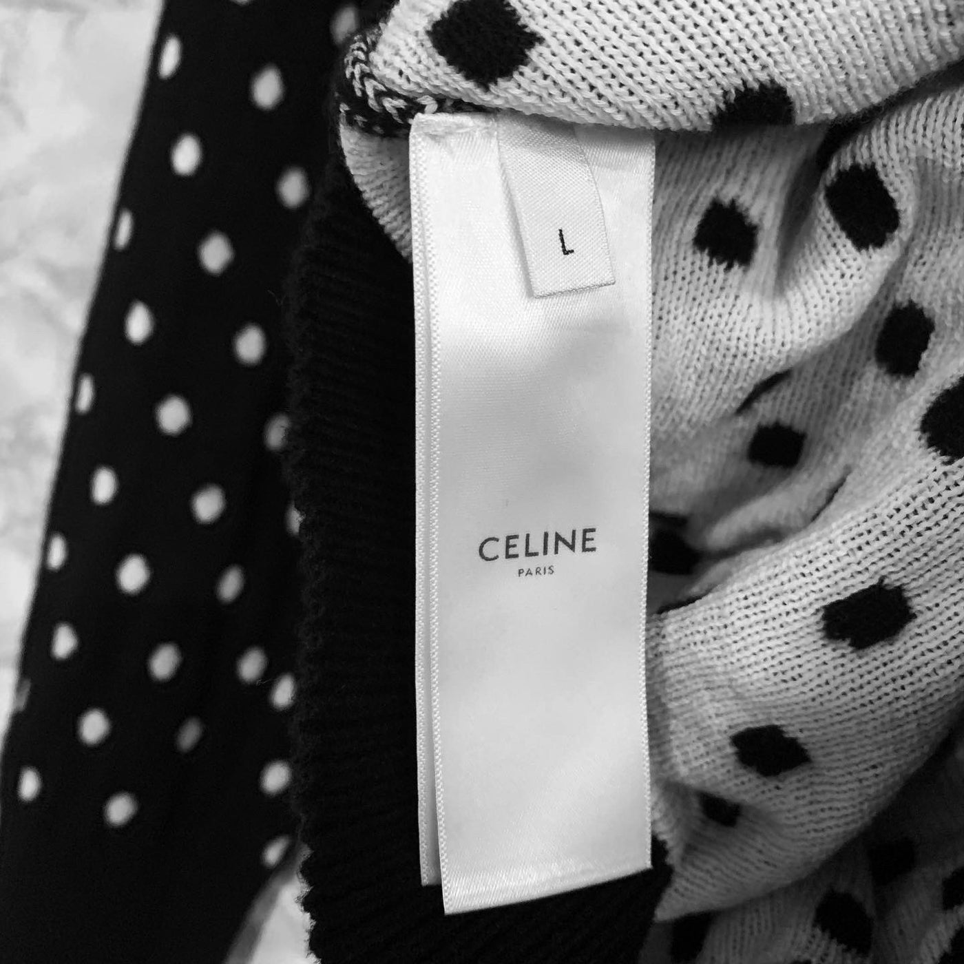 セリーヌ/CELINE 19SS ドット柄クルーネックウールニットセーター – PANERO