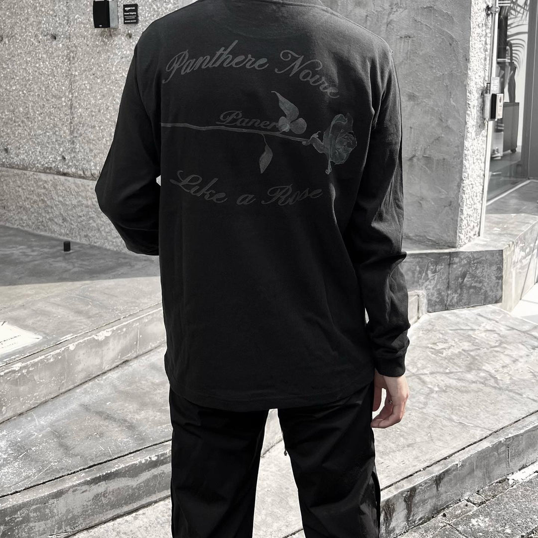 "블랙 에디션"긴 소매 티셔츠