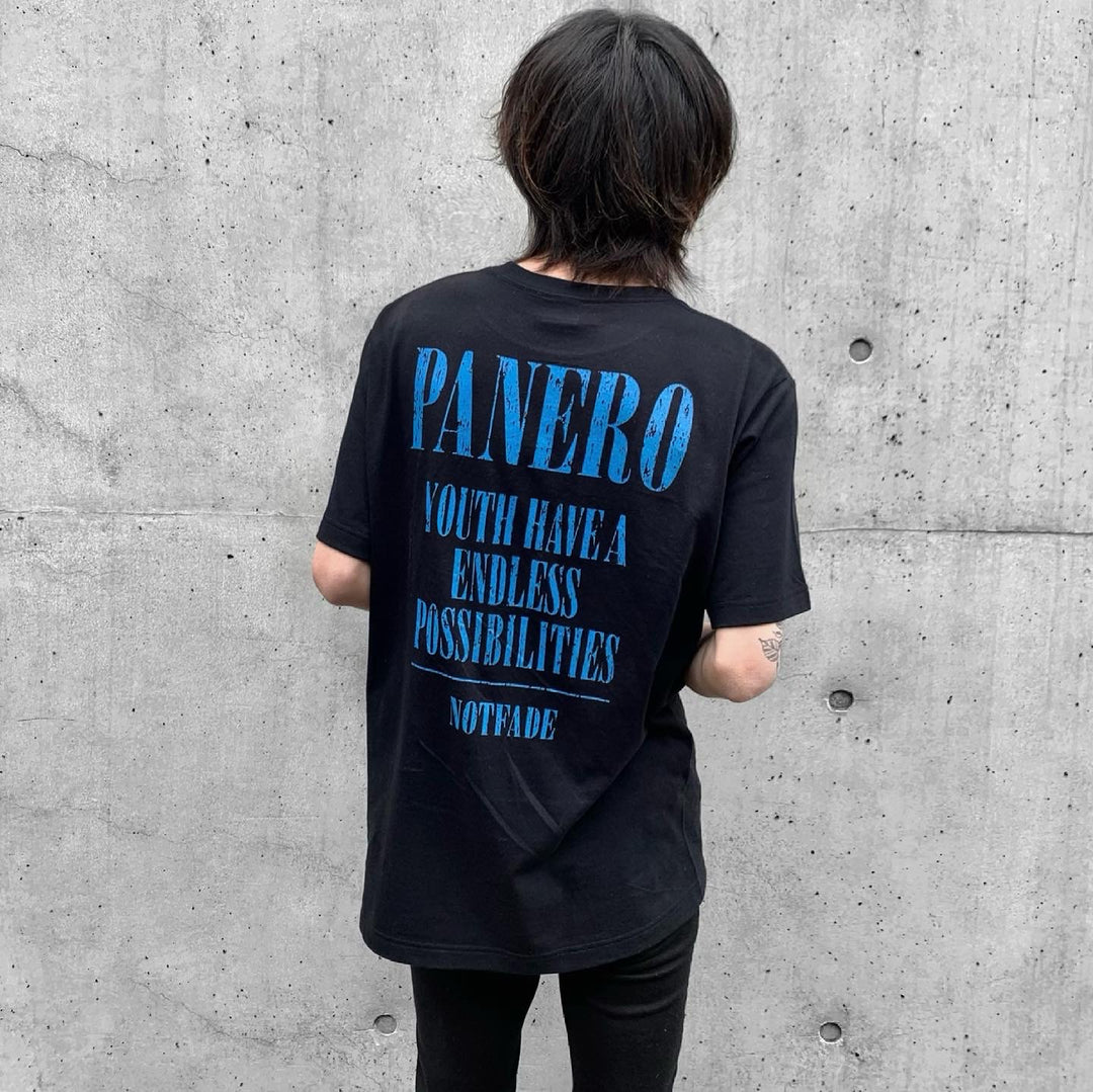 "Notfade Grunge" T-shirt （Black ×Blue）