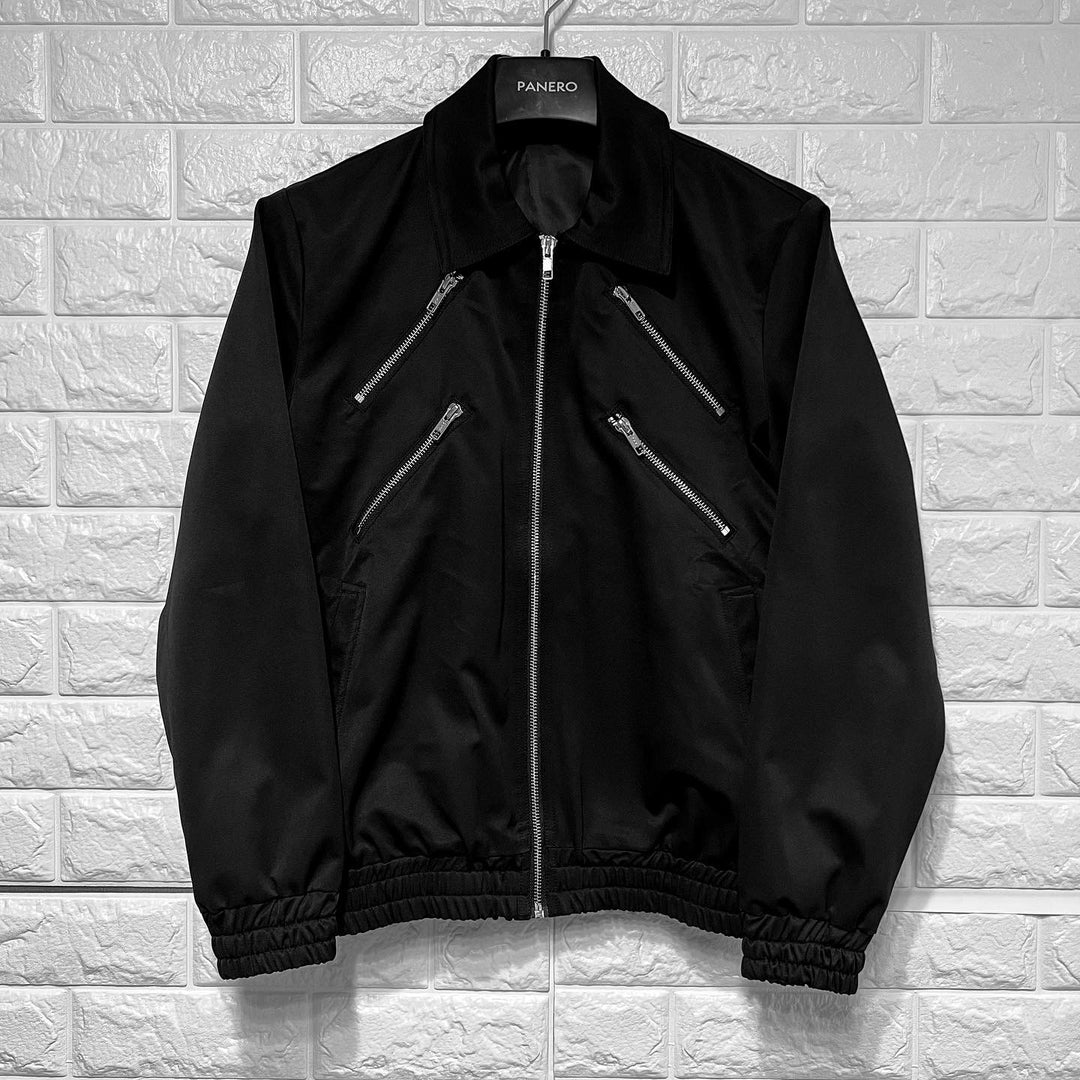 “Zip-Up Blouson Jacket”