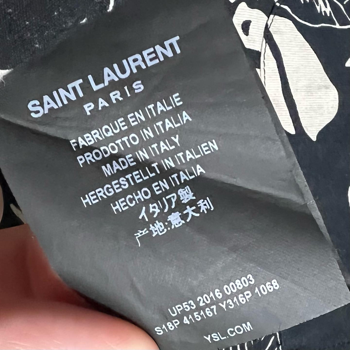 サンローランパリ/SAINT LAURANT PARIS 17SS ハイビスカス半袖シャツ