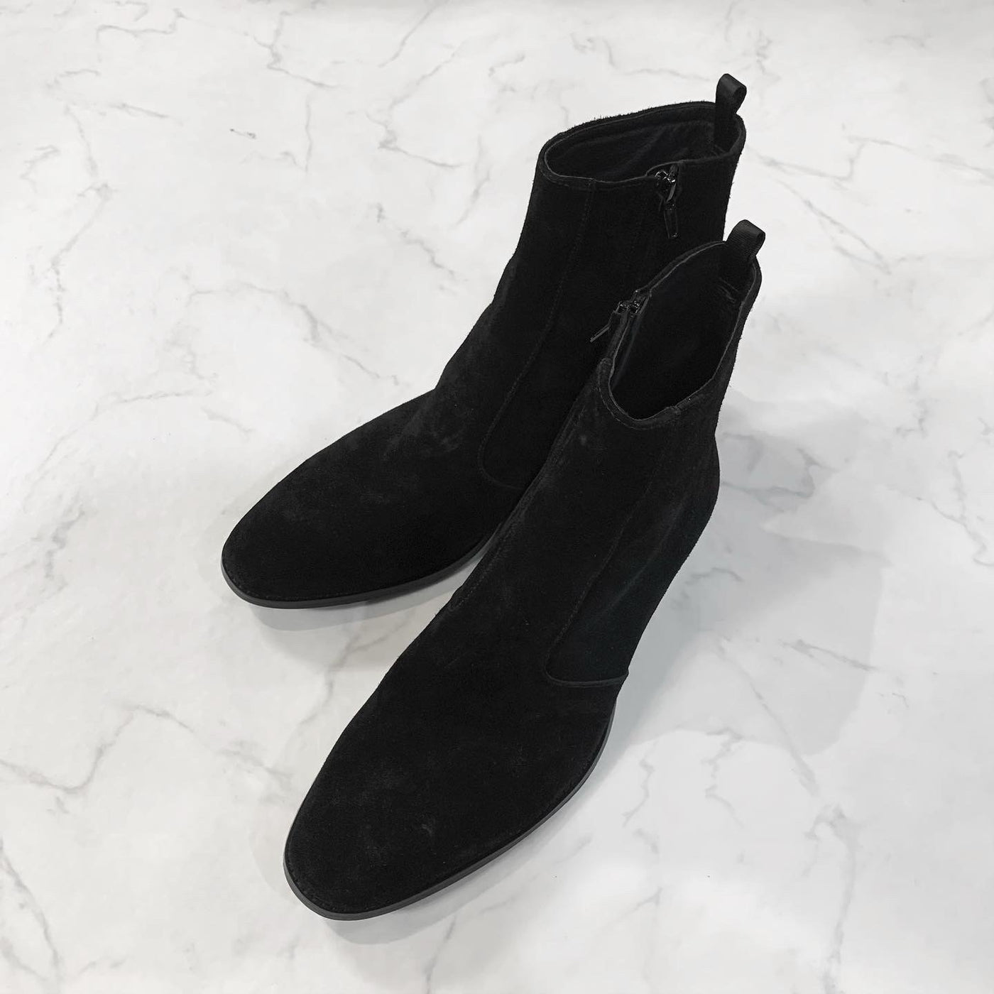 40mm heel boots “Suede”（ブラック）