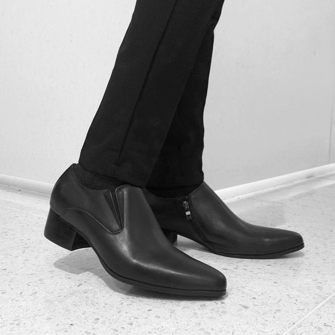 Side-zip leather shoes "Slit"